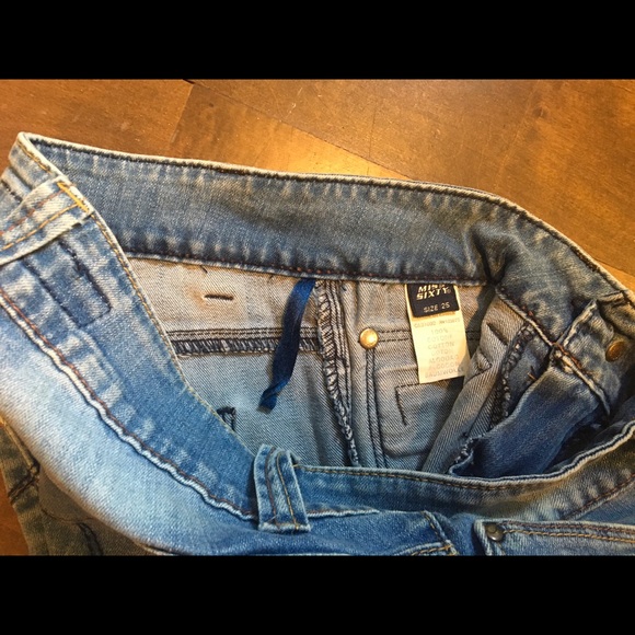 Miss sixty washed flare jeans / brown trim - Picture 4 of 5